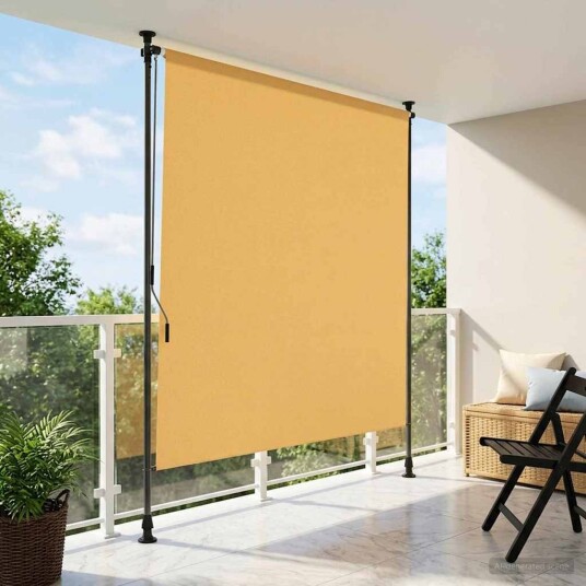 vidaXL Utendørs Rullegardin sand 120 x 270 cm