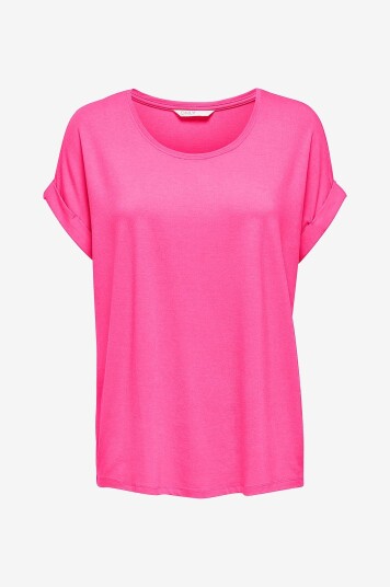 Only - Topp onlMoster S/S O-neck Top - Rosa