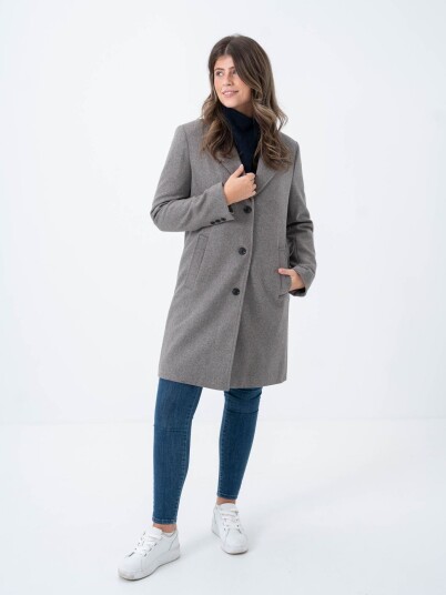 Selected Femme New Alma Wool Coat Grå 38 Selected Femme New Alma Wool Coat Grå 38