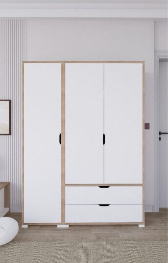 Nordhs Garderobesskåp 130x183 cm - Valnøtt