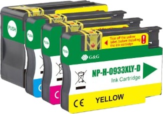 G&G HP 932XL/933XL BK/C/M/Y blekkpatroner