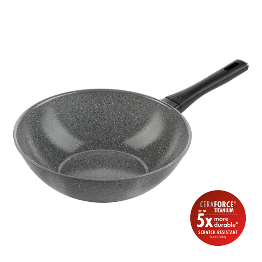 Zwilling Terreno Plus keramisk wok - Grå - 28 cm Zwilling Terreno Plus keramisk wok - Grå - 28 cm