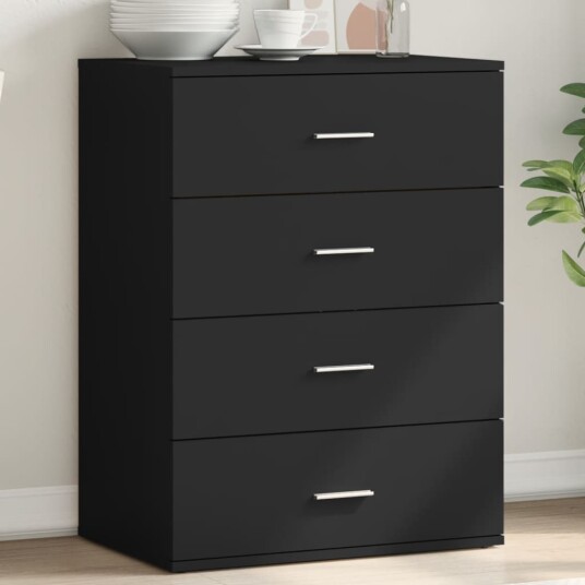 Skjenk svart 60x39x80 cm konstruert tre