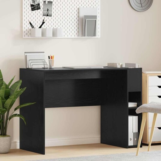 vidaXL Skrivebord Svart Eik 109 x 50 x 78 cm Konstruert tre