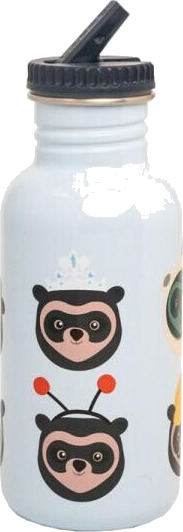 Blafre - Brillebjørn stålflaske 500 ml lyseblå Blafre - Brillebjørn stålflaske 500 ml lyseblå