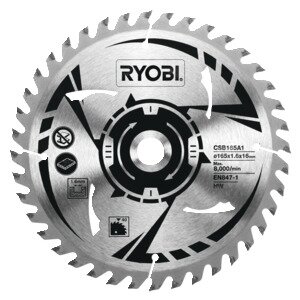 Ryobi CSB165A1 165 mm Sirkelsagblad med Tungsten Carbide Tenner Ryobi CSB165A1 165 mm Sirkelsagblad med Tungsten Carbide Tenner