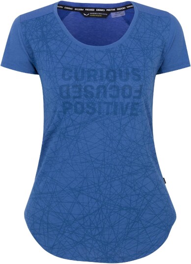 Salewa Lavaredo Hemp Print T Shirt W"s electric 36