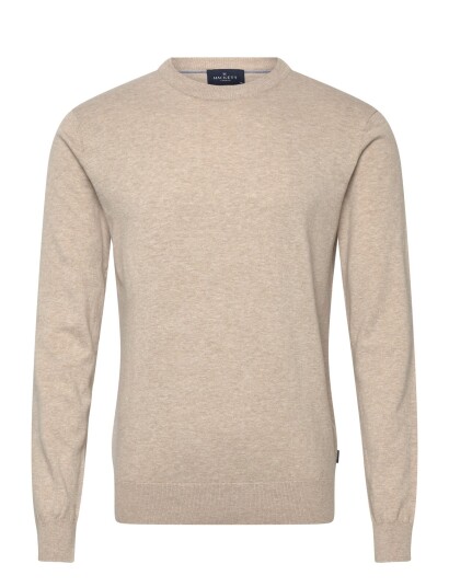 Hackett London Cotton Linen Crew Beige L Hackett London Cotton Linen Crew Beige L