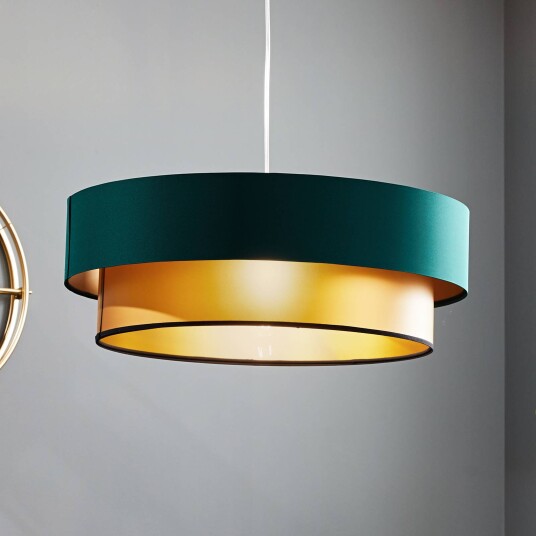 Maco Design Dorina hengelampe grønn/gull Ø 60cm