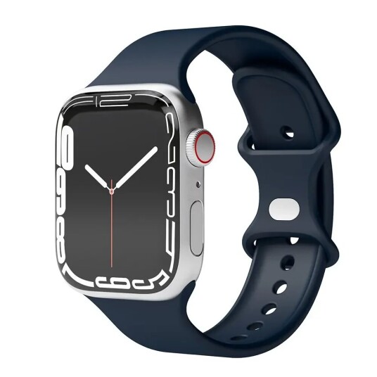 Vonmählen Apple Watch (42/44/SE/45/49MM) Loop Band Silikon Reim - Mørke Blå Vonmählen Apple Watch (42/44/SE/45/49MM) Loop Band Silikon Reim - Mørke Blå