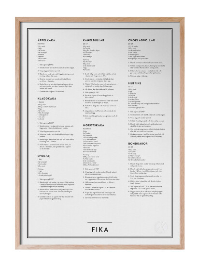 Kunskapstavlan® Fika   Multi/patterned   50X70