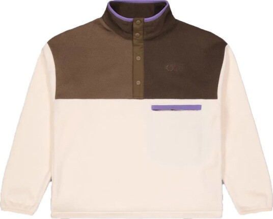 Picture Organic Clothing Arcca Women's 1/4 Fleece Vanilla Cocoa Chicory XL