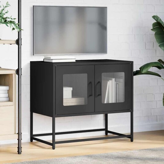 TV-skap Sort 68x39x60,5 cm Kaldvalset Stål 8721158371669