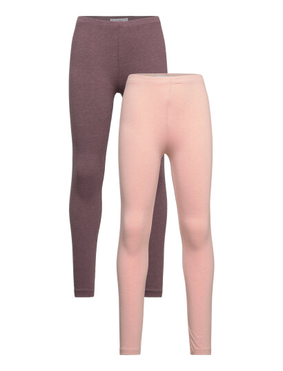 Minymo Basic Leggings (2-Pack) - Pink - 146 Minymo Basic Leggings (2-Pack) - Pink - 146