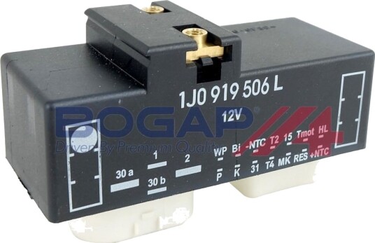 BOGAP A7617105 Relè, radiatorventilator bærekulehelling bakover