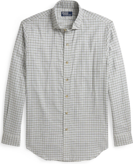Polo Ralph Lauren Classic Fit Tattersall Twill Shirt Cream S