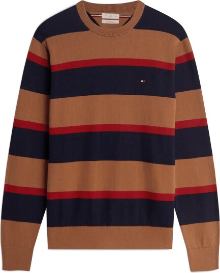 Tommy Hilfiger Pima Org Ctn Cashmere Crew Neck Brown L
