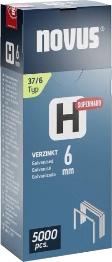 Novus Fin Trådstifter H Type 37 6Mm Superhard 5000 Stk. 042 0770 Mål L X B 6 Mm X 10,6 Mm 042 0770