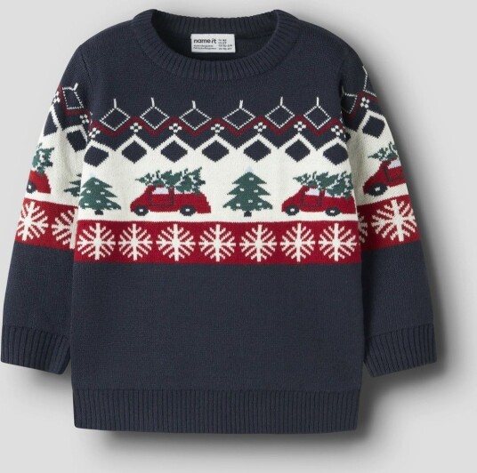 Name It Rissi LS Loose Knit Cot Blå 98