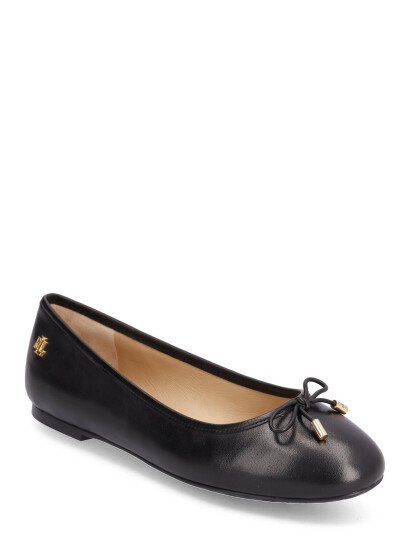 Lauren Ralph Lauren Jayna Leather Flat - Black - 39 Lauren Ralph Lauren Jayna Leather Flat - Black - 39