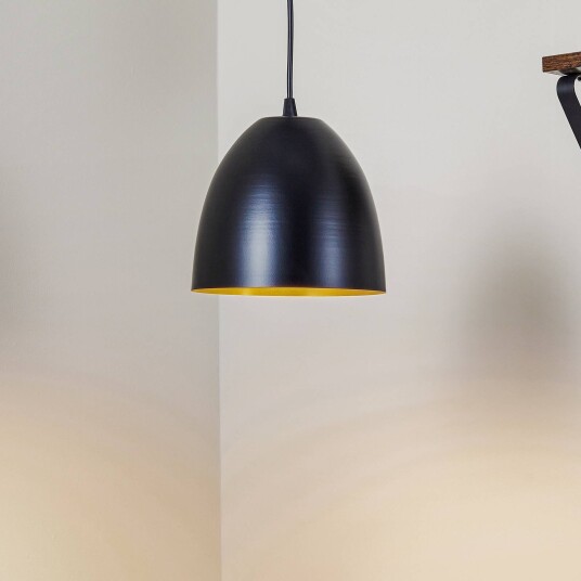 EMIBIG LIGHTING Hengelampe Lenox 1 lyskilde svart/gull