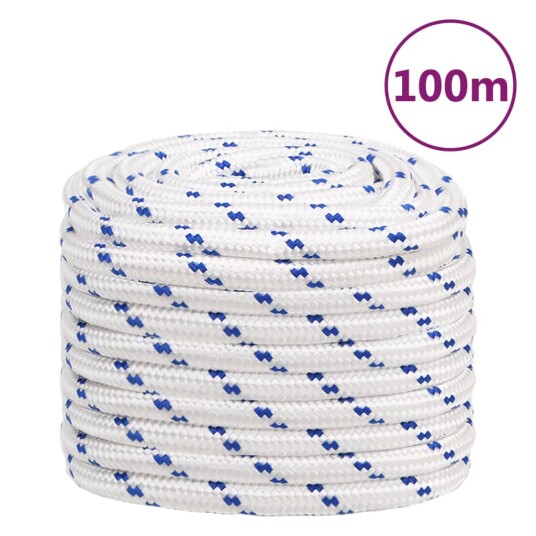 Båttau hvit 20 mm 100 m polypropylen