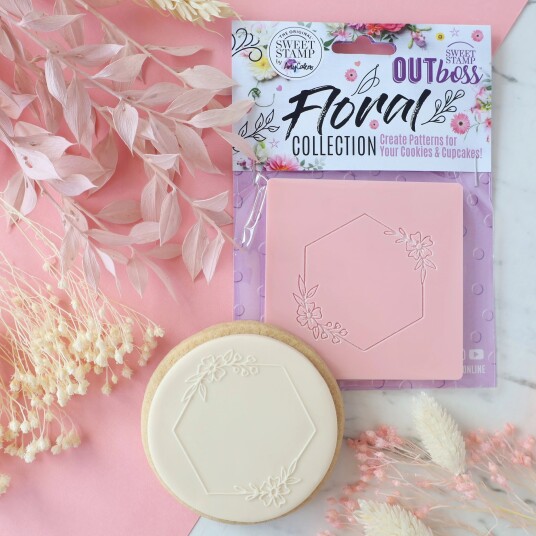 Sweet Stamp Outboss Stempel Hexagon Blomster 