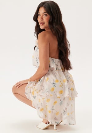 Pieces Pcclara Sl Short Layred Dress Barely Pink Aop:flowers L