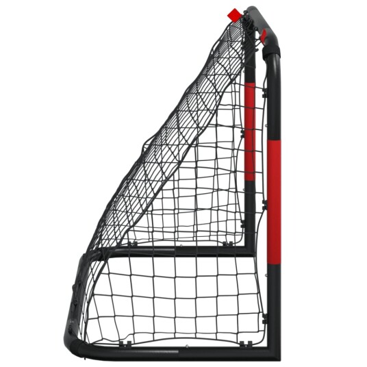 Fotballmål med nett rødt og svart 90x48x71 cm stål Fotballmål med nett rødt og svart 90x48x71 cm stål
