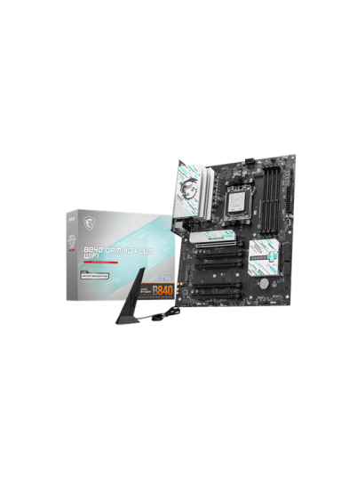 MSI B840 Gaming Plus ATX Hovedkort med Wi-Fi 7 og DDR5 MSI B840 Gaming Plus ATX Hovedkort med Wi-Fi 7 og DDR5