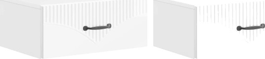  Vegghengt Nattbord 2 pcs Høgglans hvit 49 x 34,5 x 20 cm