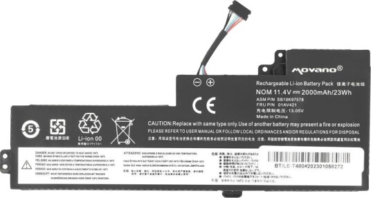 Movano-Batteri 01Av419 Til Lenovo T470 T480 A475 A485 BT/LE-T480 Movano-Batteri 01Av419 Til Lenovo T470 T480 A475 A485 BT/LE-T480