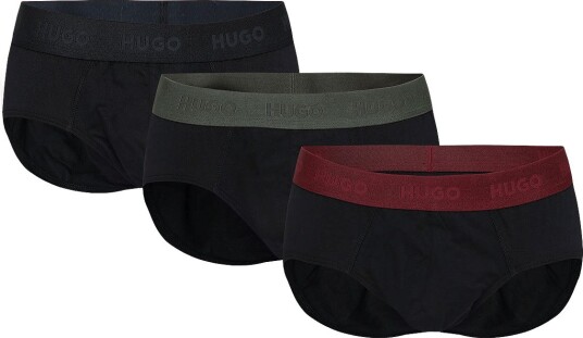 HUGO Hipbrief Tripletpack - CHARCOAL - XL