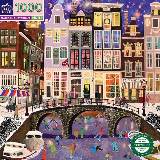 eeBoo Puslespill   1000 brikker   Magiske Amsterdam
