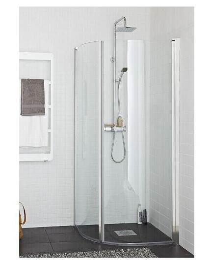 Hafa Original Round Dusjhjørne 70x80 cm, Krom/Klarglass