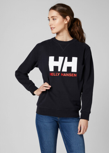 Helly Hansen Dame HH Logo Bomull Genser Med Rund Hals Marineblå S MarineblåS Helly Hansen Dame HH Logo Bomull Genser Med Rund Hals Marineblå S MarineblåS