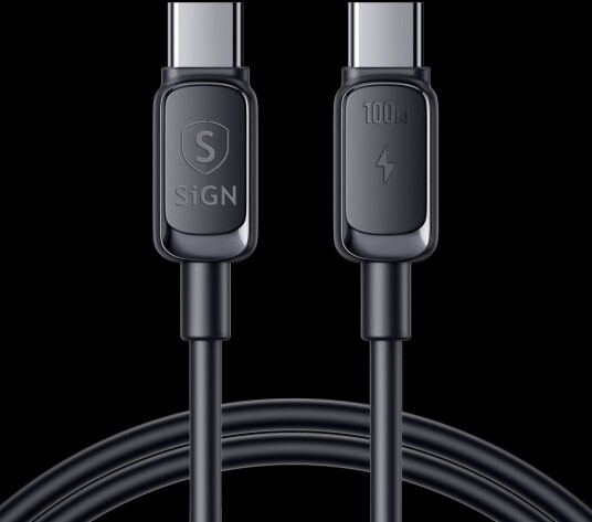 SiGN USB-C til USB-C-kabel 100 W, 1,2 m - svart