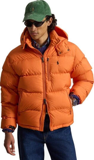 Ralph Lauren Woven puffer jacket M orange herre