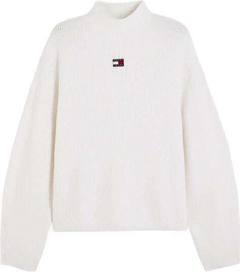 Tommy Jeans Tjw Mockneck Badge Sweater Ext White S