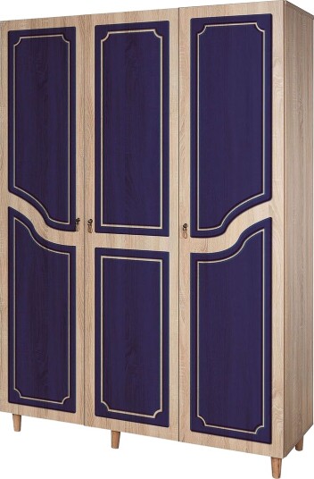Brokind Garderobe 135 cm - Brun/Lilla