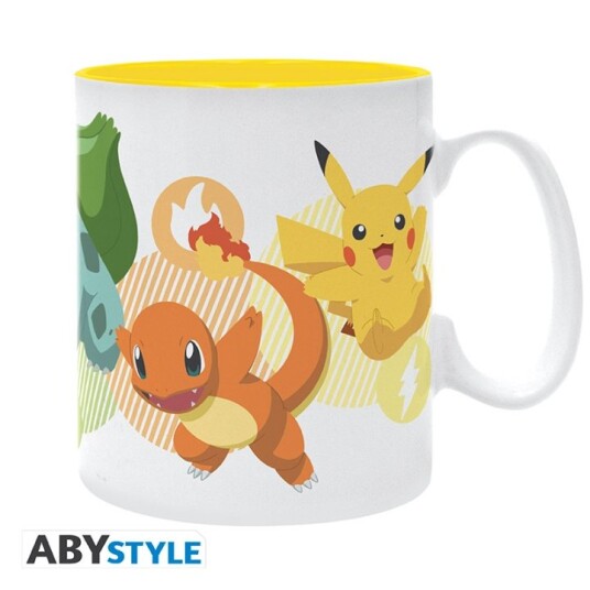 Abysse POKEMON Krus Pikachu og startere 460 ml Abysse POKEMON Krus Pikachu og startere 460 ml