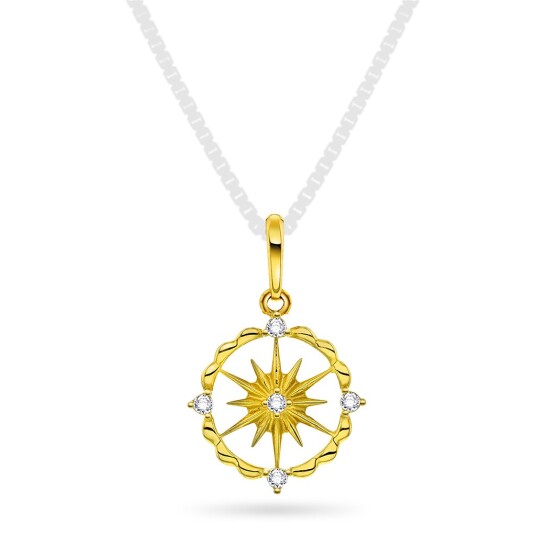 Pan Jewelry, Anheng i 585 gult gull med zirkonia Pan Jewelry, Anheng i 585 gult gull med zirkonia