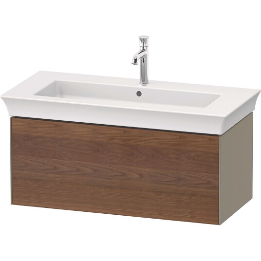 Duravit White Tulip Servantskap 1 skuff 98,4x45,8x41 cm Valnøtt/Stengrå Høygl.
