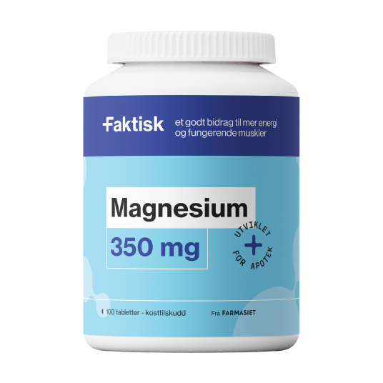Faktisk Magnesium 350 mg tabletter 100 stk. Faktisk Magnesium 350 mg tabletter 100 stk.