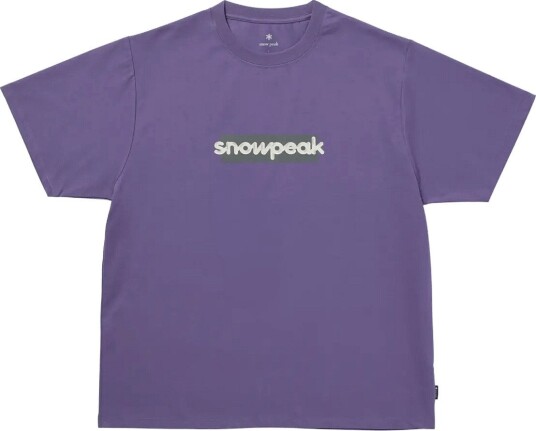 SNOW PEAK Sp Reflective Typography T Shirt   Purple   S