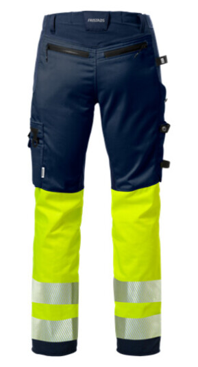 Fristads Hantverkarbyxa Stretch 2706 Plu, Klass 1 Varsel Gul/marinblå C156