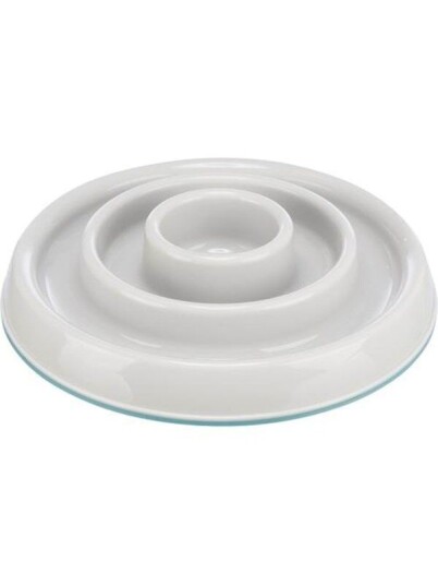 Trixie Slow Feeding Bowl Plastic/Tpr 0.45 L/ 23 cm Grey