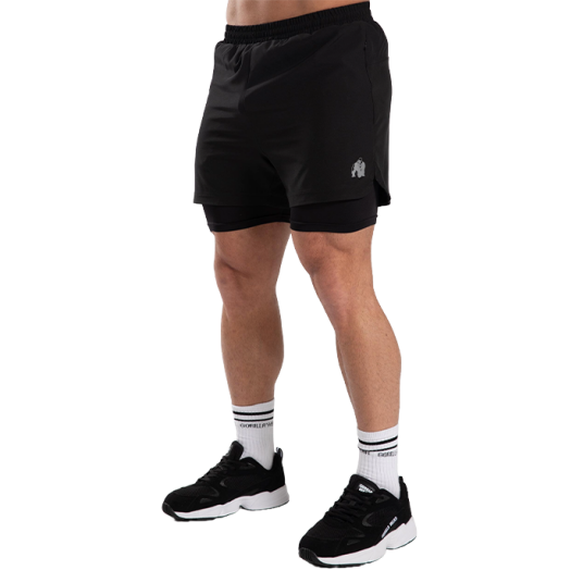 Gorilla Wear Cortez 2 In 1 Shorts Black Svart XX large Gorilla Wear Cortez 2 In 1 Shorts Black Svart XX large