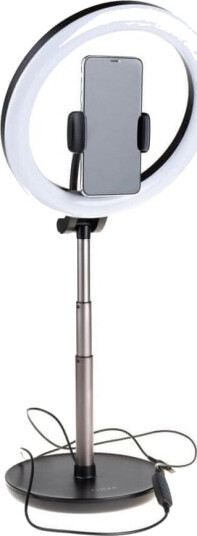 Fixed LED Ring Light Tripod med Mobilholder - Svart