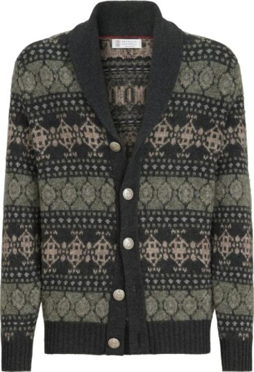 Brunello Cucinelli Herre Strikkevarer Flerfarget L,